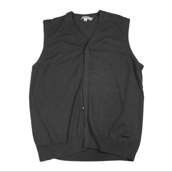 Calvin Klein Other - SW6 Calvin Klein Trendy Cardigan Sweater Vest L